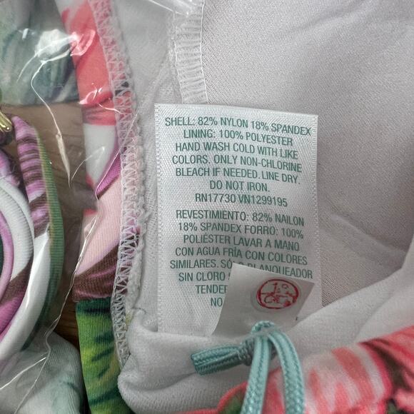 Kona Sol Women's White Floral Print Off Shoulder Swimsuit - Size Medium - NWT - Picture 9 of 9